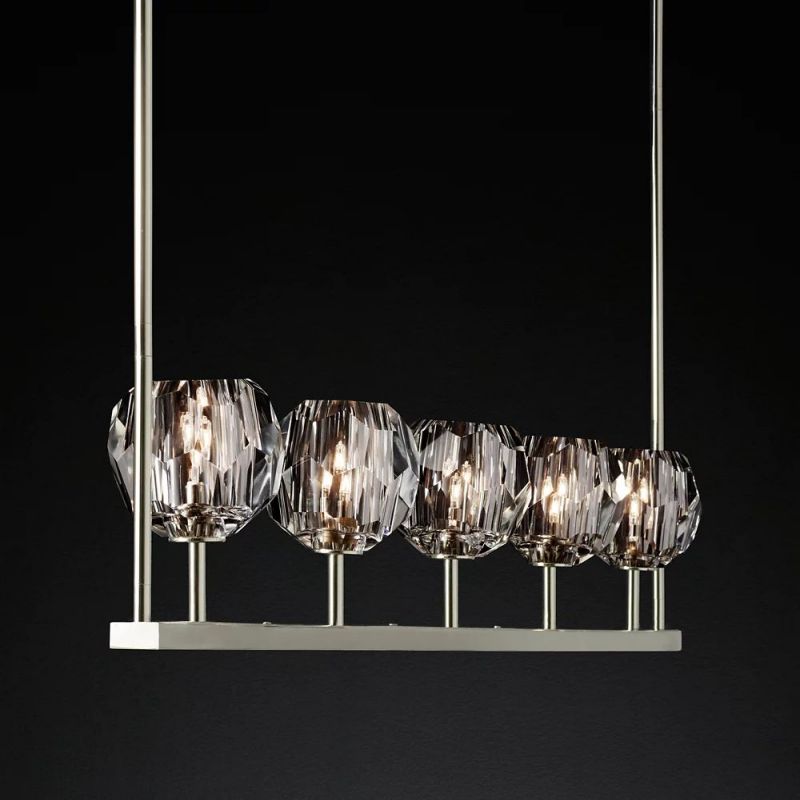 Sibole Glass Linear Chandelier 48"