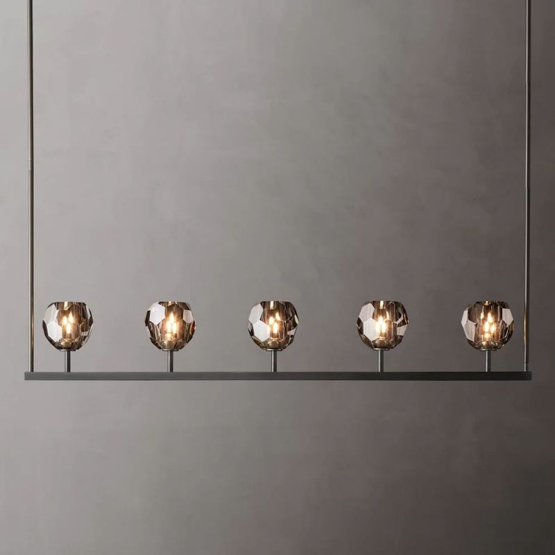 Sibole Glass Linear Chandelier 48"