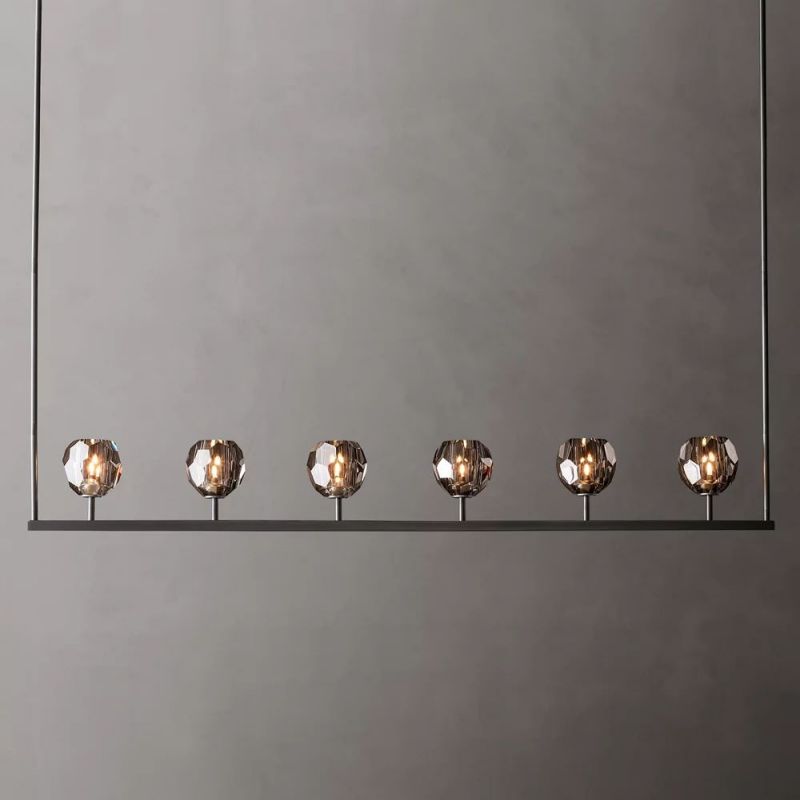 Sibole Glass Linear Chandelier 60"