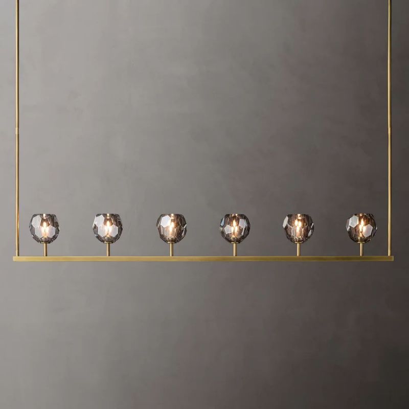 Sibole Glass Linear Chandelier 60"