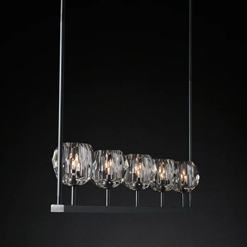 Sibole Glass Linear Chandelier 48"