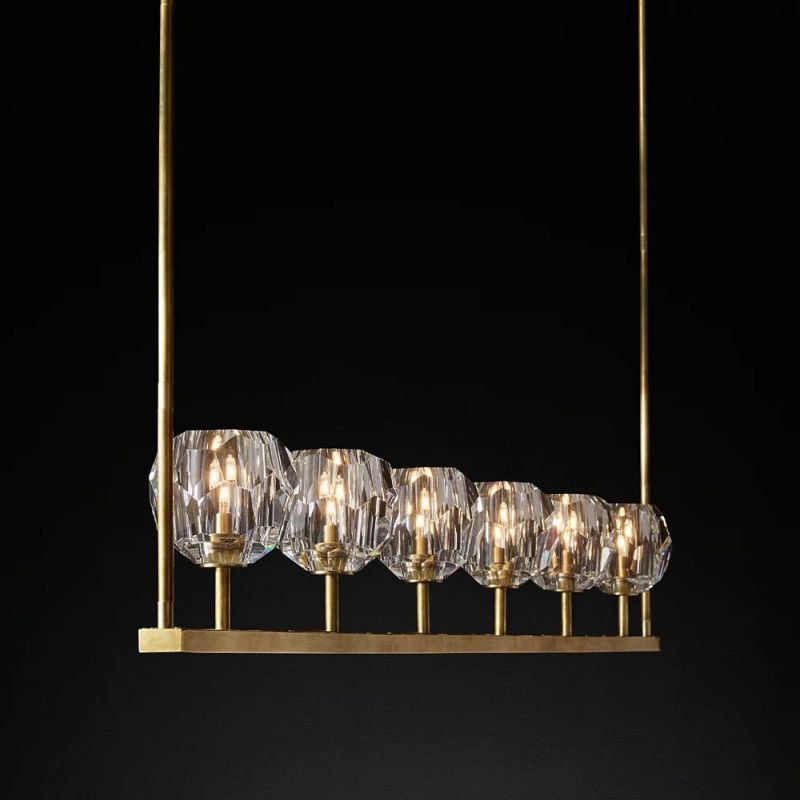 Sibole Glass Linear Chandelier 60"