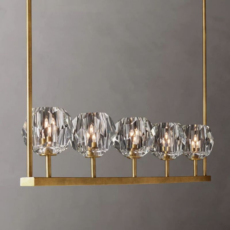 Sibole Glass Linear Chandelier 48"