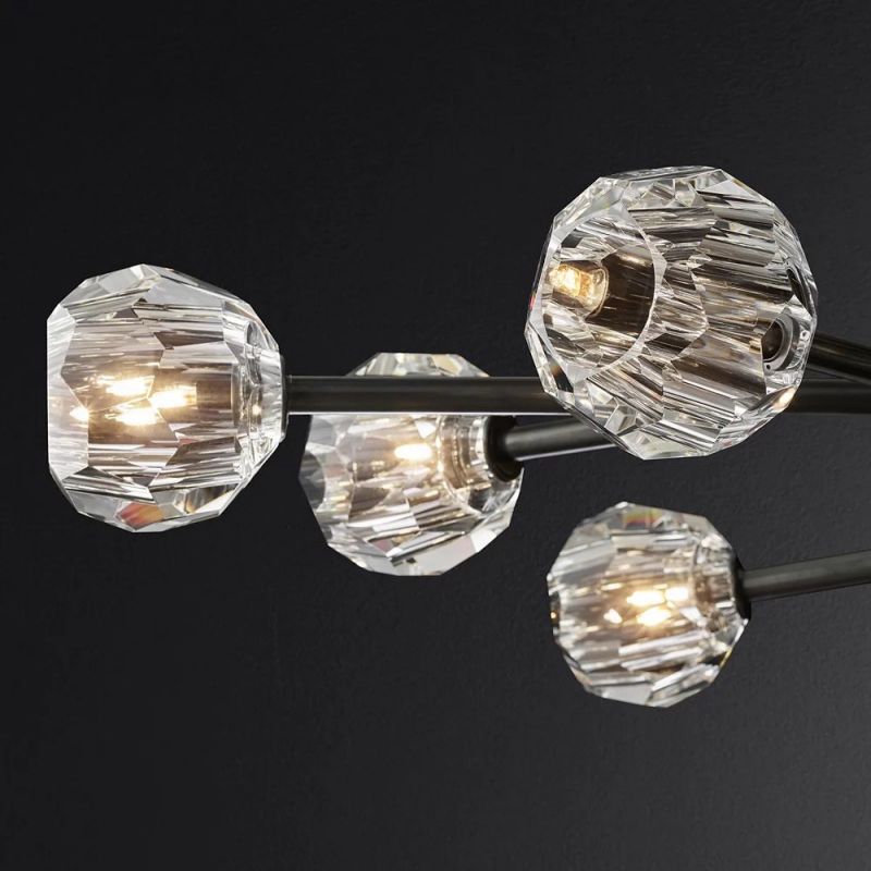 Sibole Glass Oval Chandelier 72"