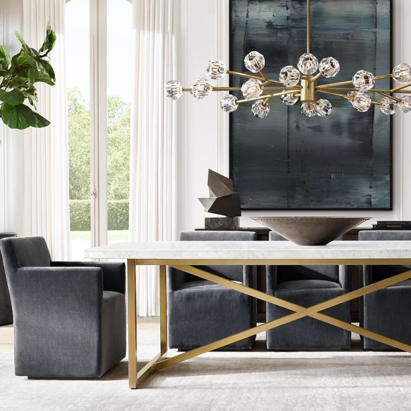 Sibole Glass Oval Chandelier 72"