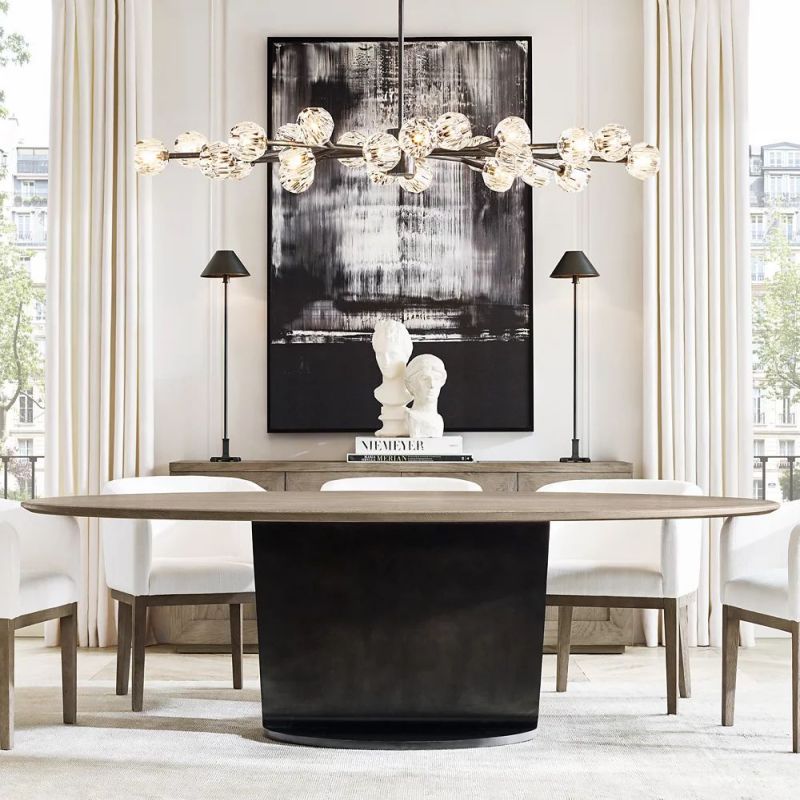 Sibole Glass Oval Chandelier 72"