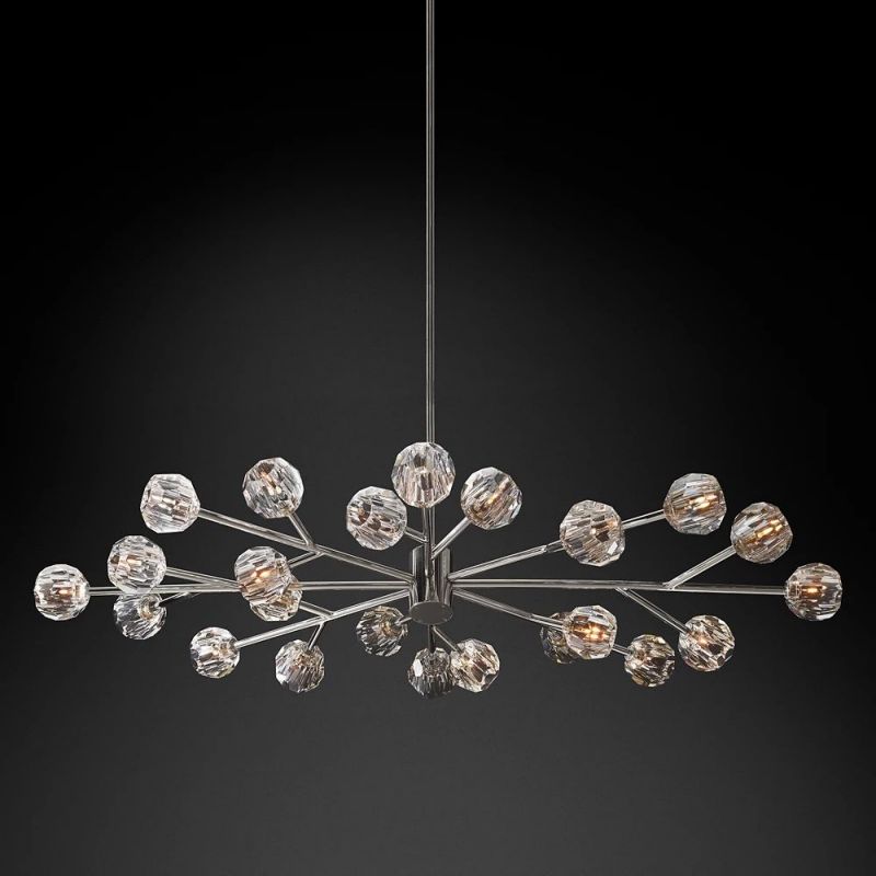 Sibole Glass Oval Chandelier 72"