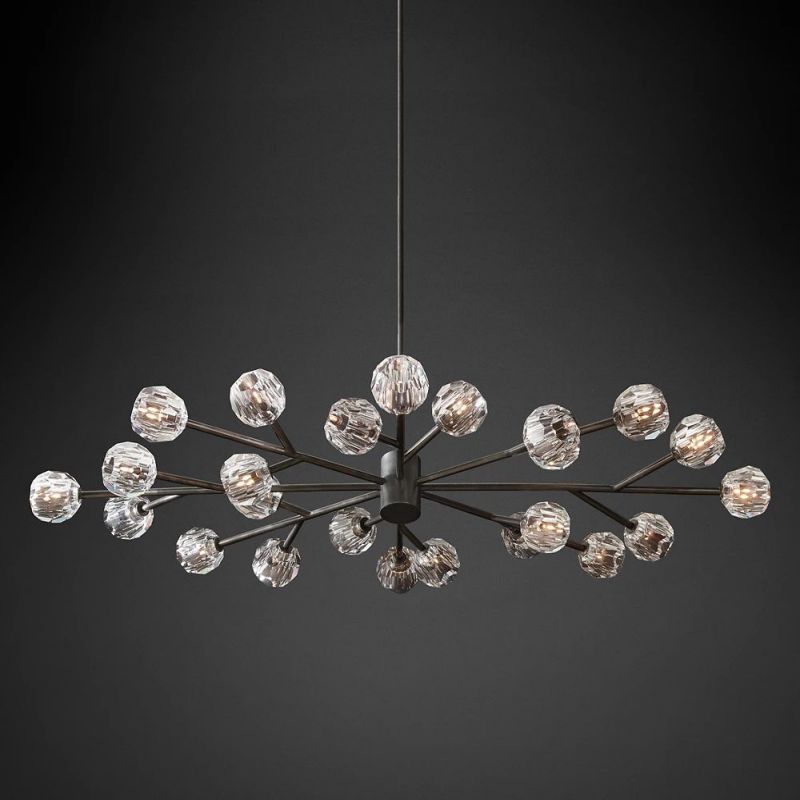 Sibole Glass Oval Chandelier 72"