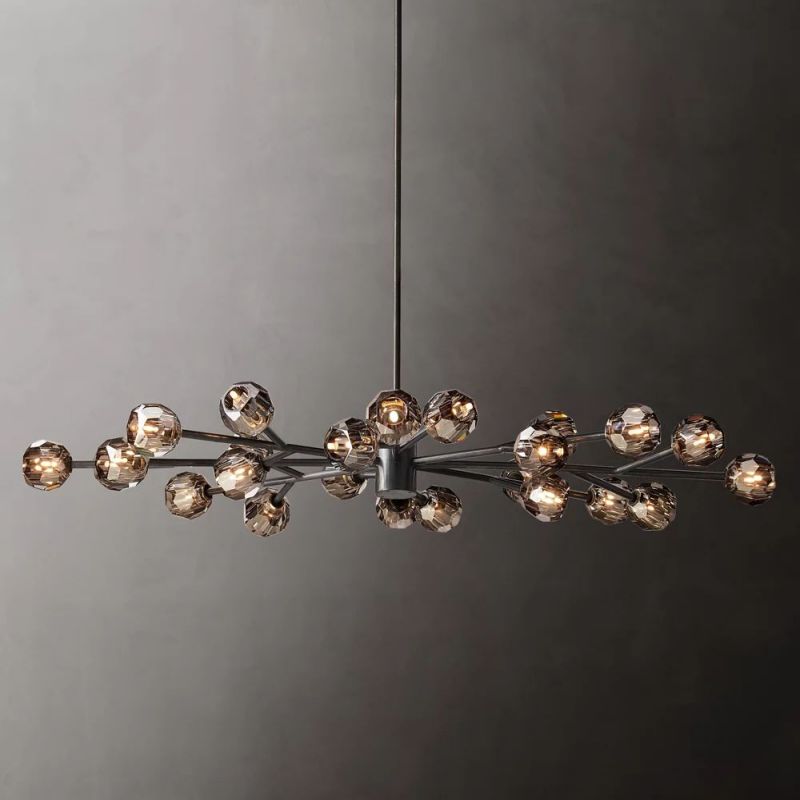 Sibole Glass Oval Chandelier 72"