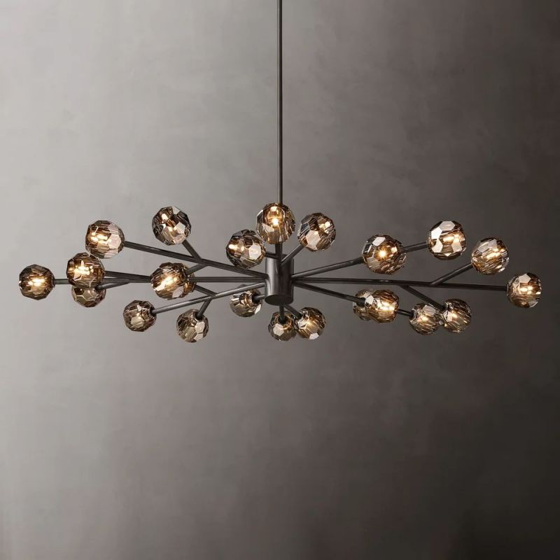 Sibole Glass Oval Chandelier 72"