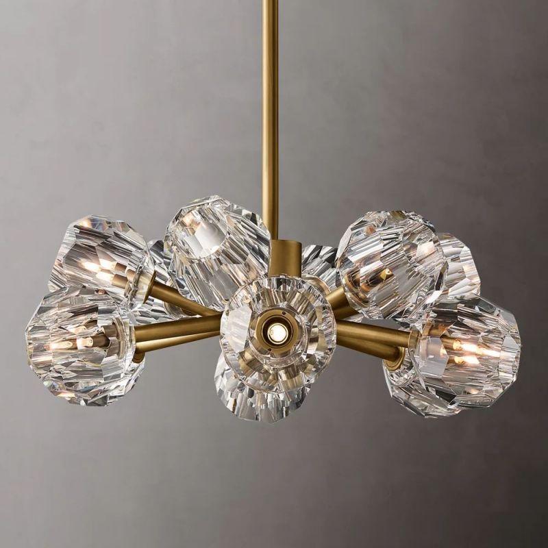 Sibole Glass Round Chandelier 24"