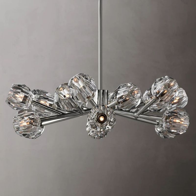 Sibole Glass Round Chandelier 36"