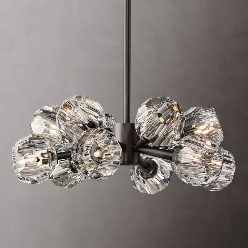 Sibole Glass Round Chandelier 24"