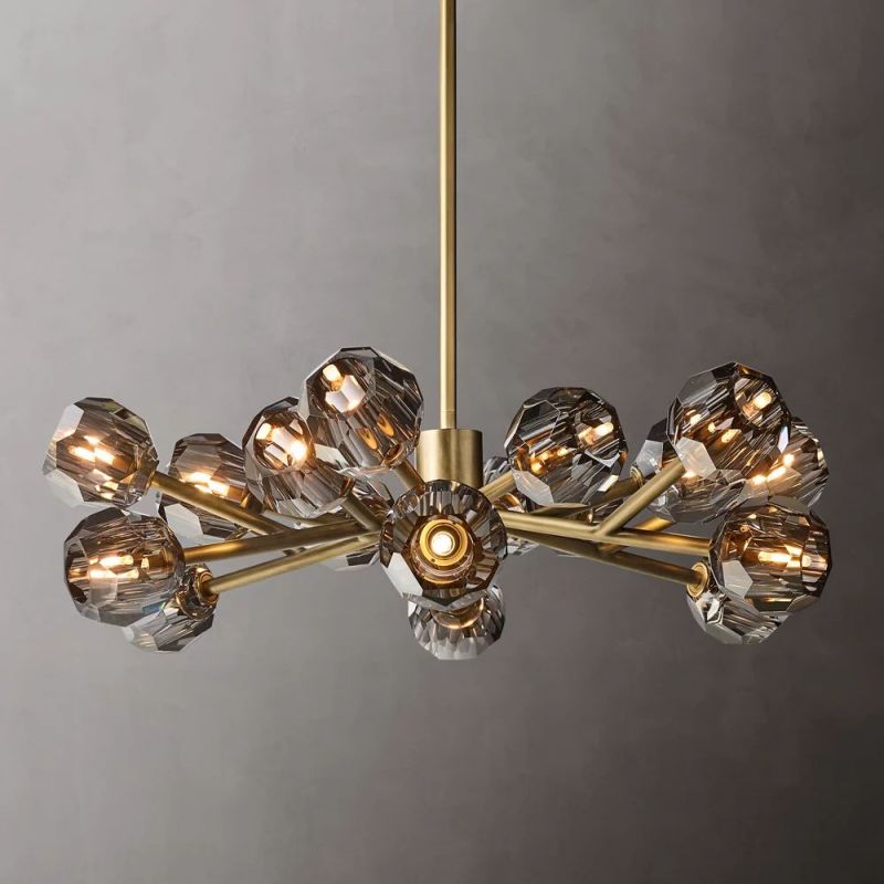 Sibole Glass Round Chandelier 36"