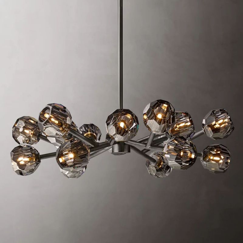 Sibole Glass Round Chandelier 36"
