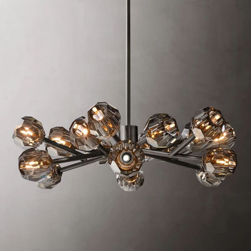 Sibole Glass Round Chandelier 36"