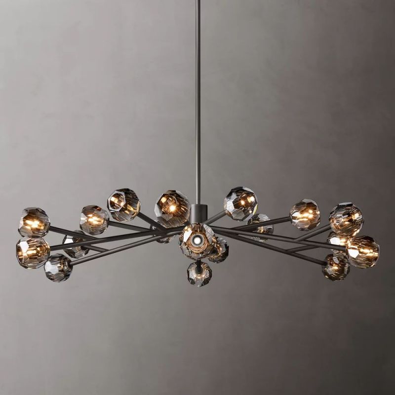 Sibole Glass Round Chandelier 60"