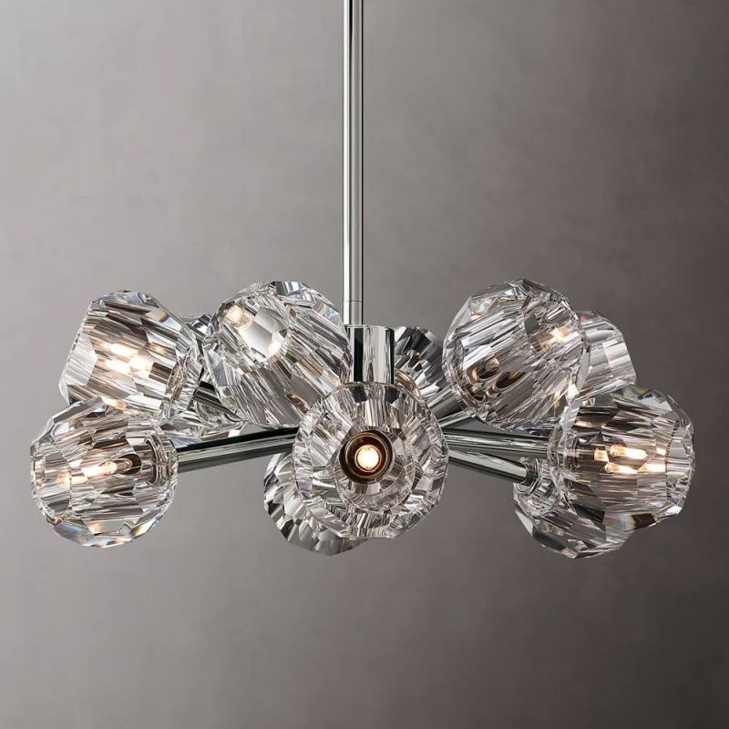 Sibole Glass Round Chandelier 24"