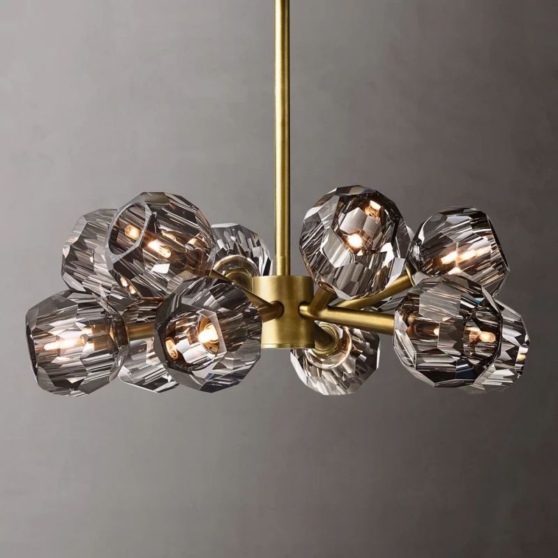 Sibole Glass Round Chandelier 24"