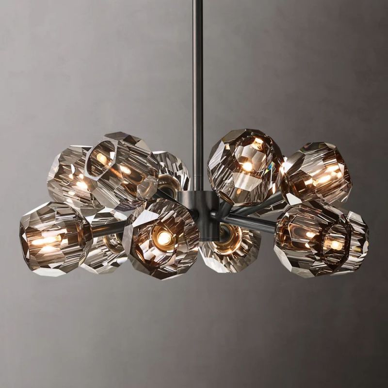 Sibole Glass Round Chandelier 24"
