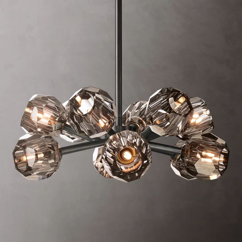 Sibole Glass Round Chandelier 24"