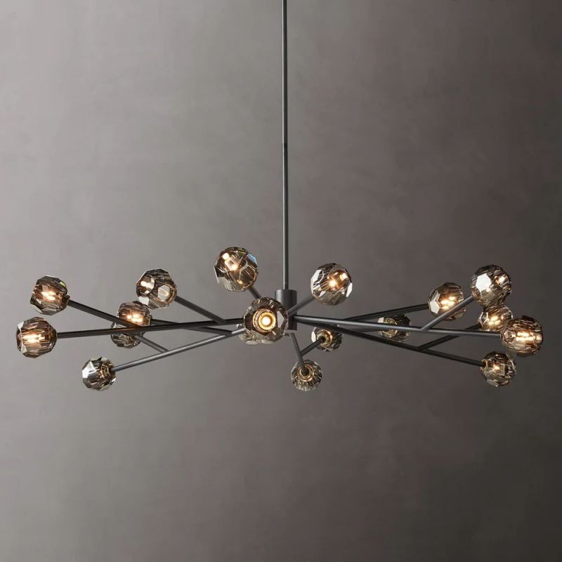 Sibole Glass Round Chandelier 72"