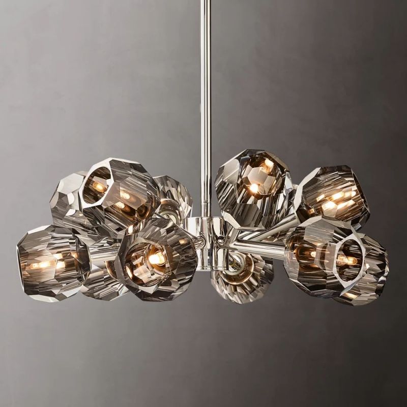 Sibole Glass Round Chandelier 24"