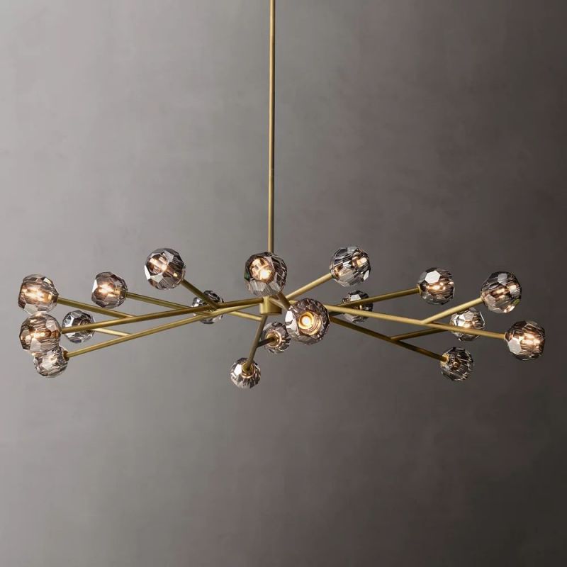 Sibole Glass Round Chandelier 72"