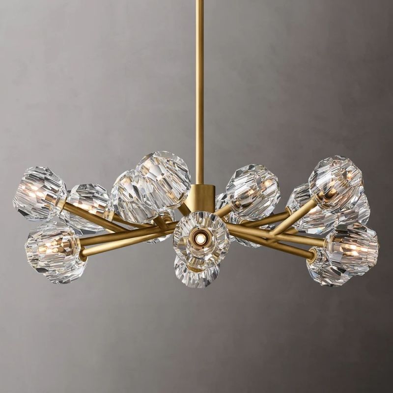 Sibole Glass Round Chandelier 36"