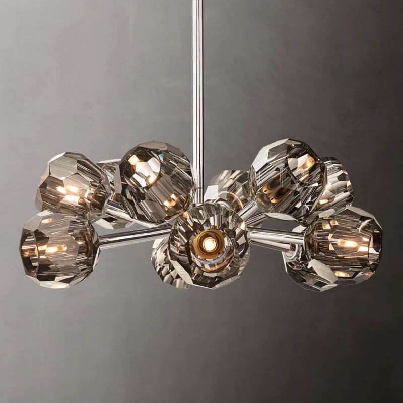 Sibole Glass Round Chandelier 24"