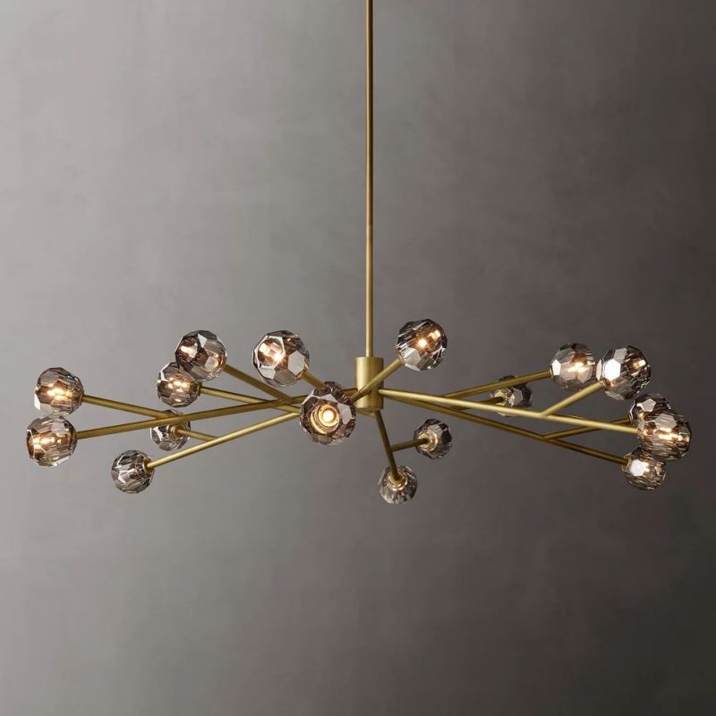 Sibole Glass Round Chandelier 72"