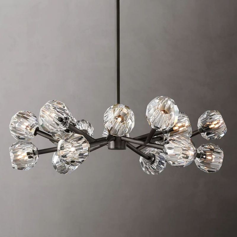 Sibole Glass Round Chandelier 36"