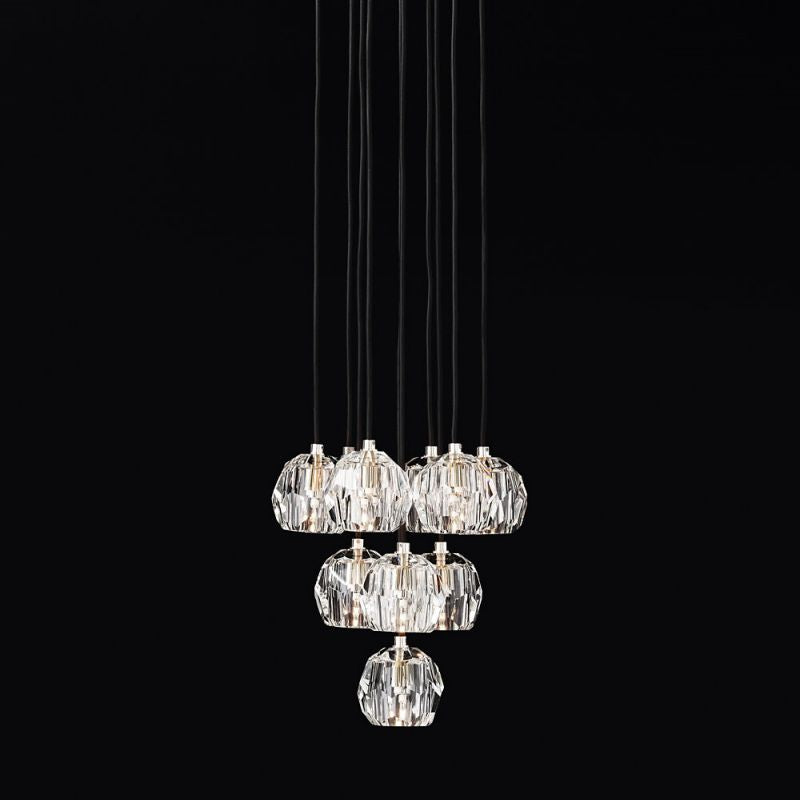 Sibole Glass Round Cluster Chandelier 14"
