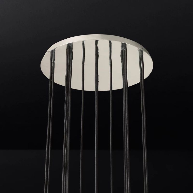 Sibole Glass Round Cluster Chandelier 19"