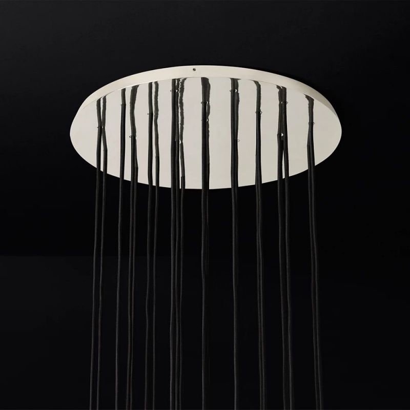 Sibole Glass Round Cluster Chandelier 24"