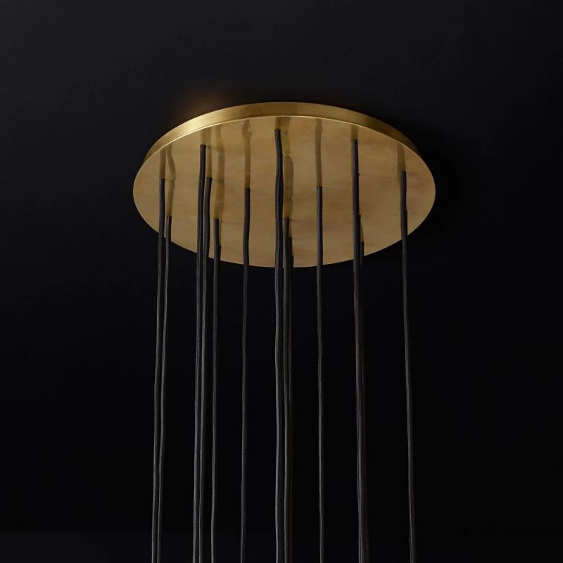 Sibole Glass Round Cluster Chandelier 19"