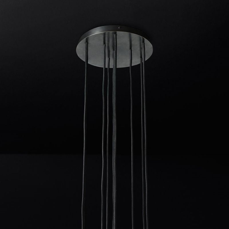 Sibole Glass Round Cluster Chandelier 14"