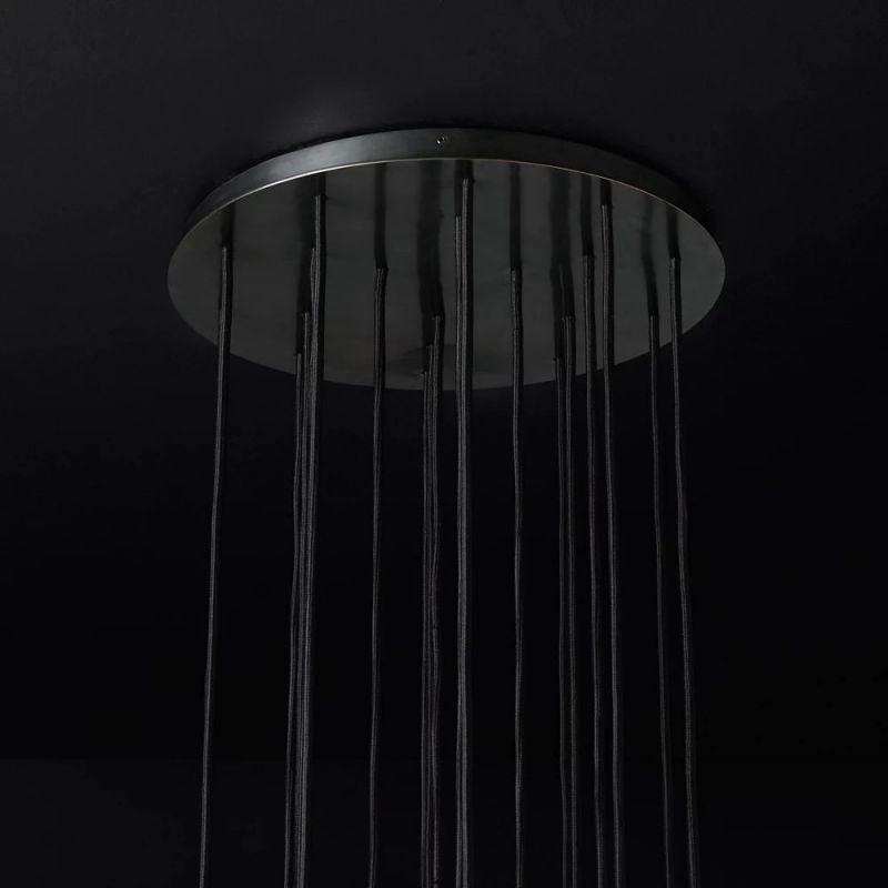 Sibole Glass Round Cluster Chandelier 19"