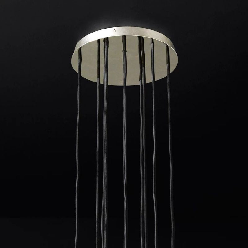 Sibole Glass Round Cluster Chandelier 14"