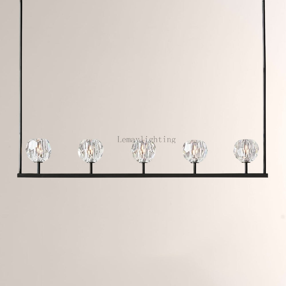 Sibole Glass Linear Chandelier 48"