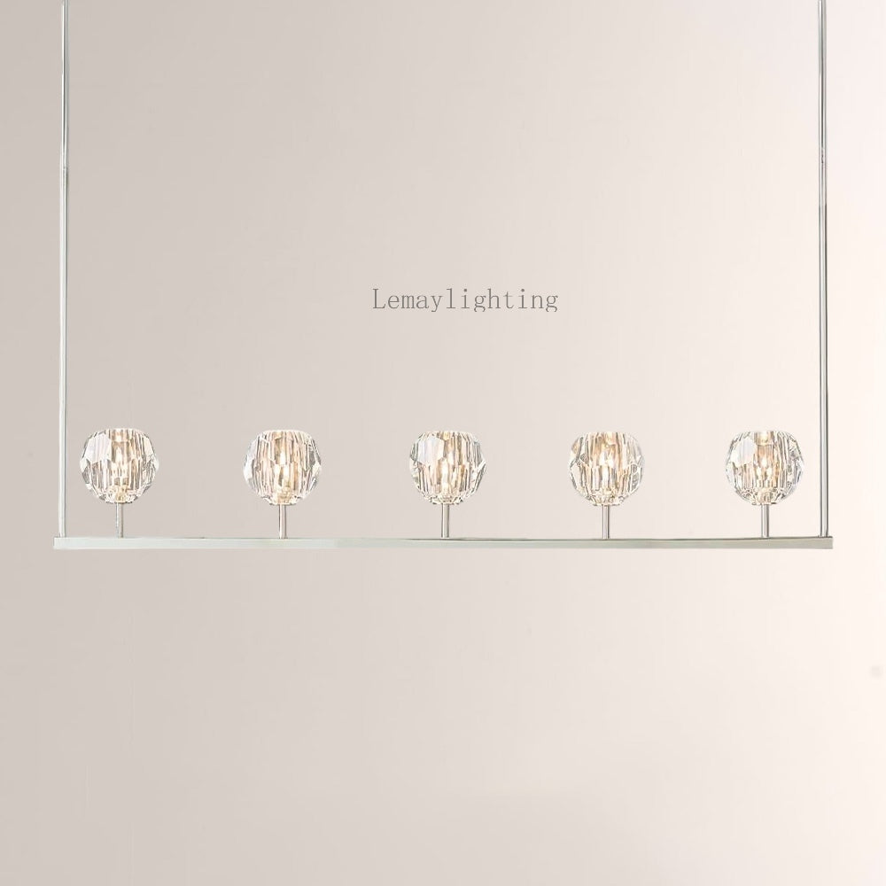 Sibole Glass Linear Chandelier 48"