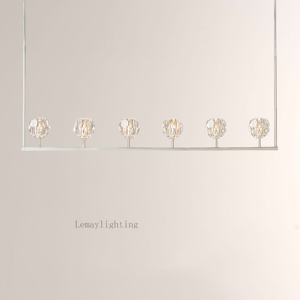 Sibole Glass Linear Chandelier 60"