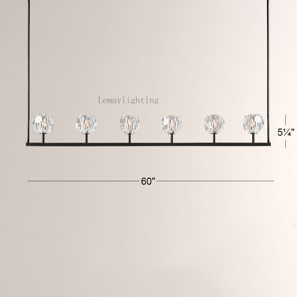 Sibole Glass Linear Chandelier 60"