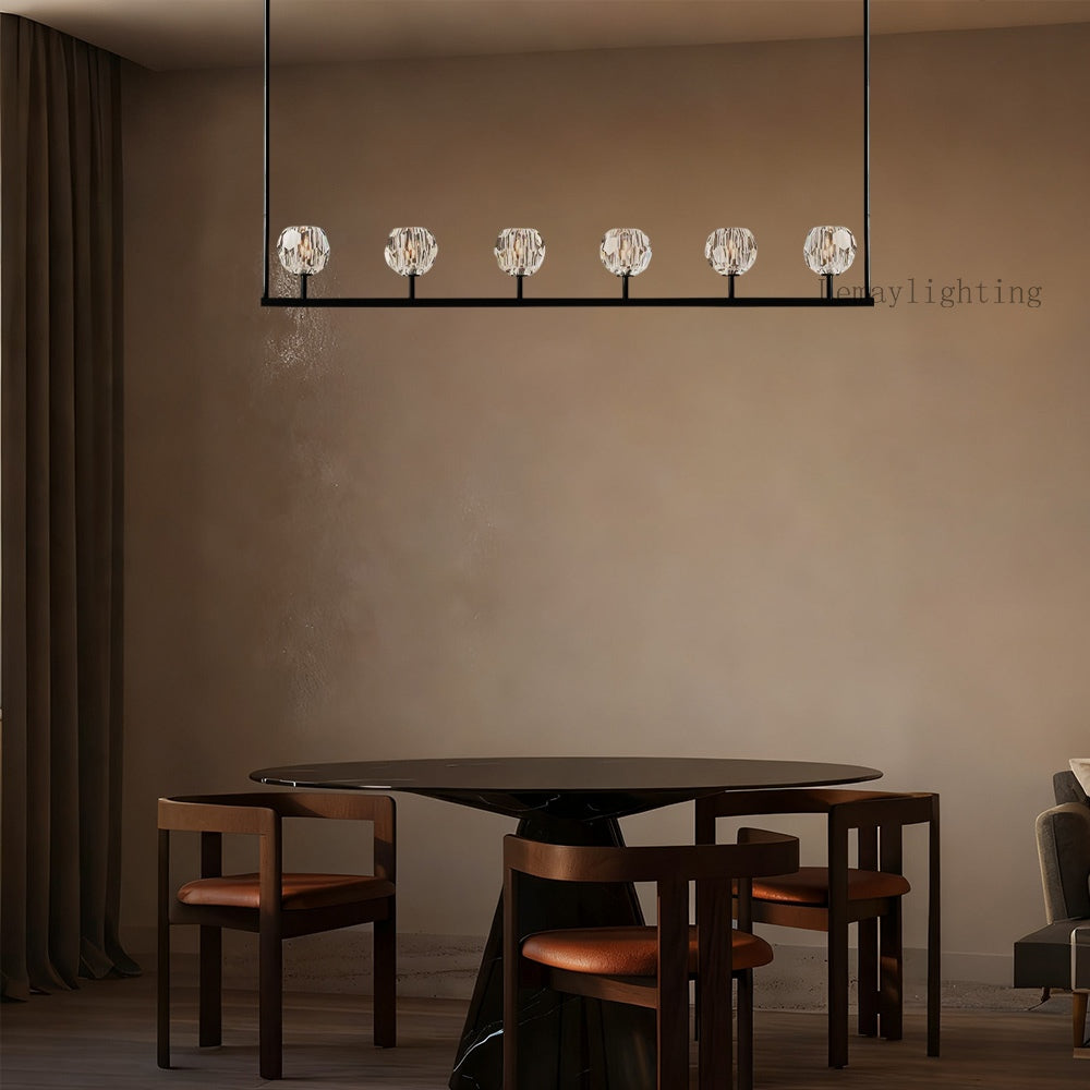 Sibole Glass Linear Chandelier 60"