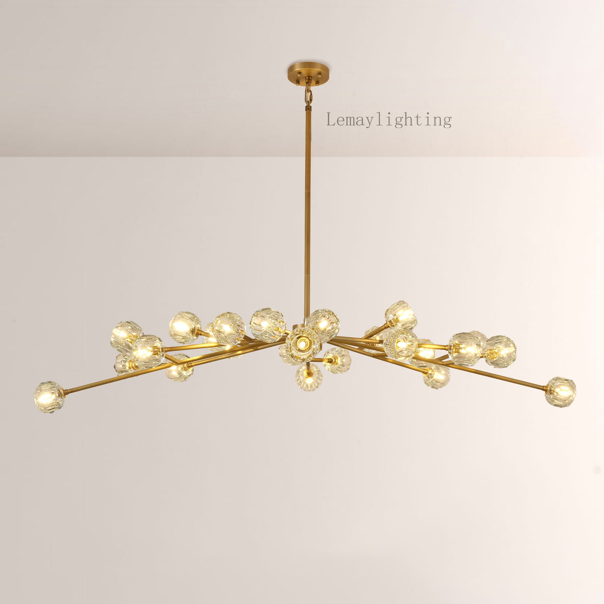 Sibole Glass Oval Chandelier 72"