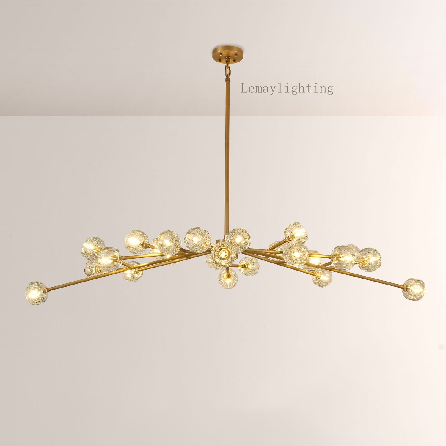 Sibole Glass Oval Chandelier 72"