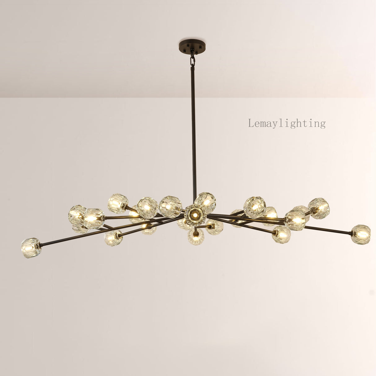 Sibole Glass Oval Chandelier 72"
