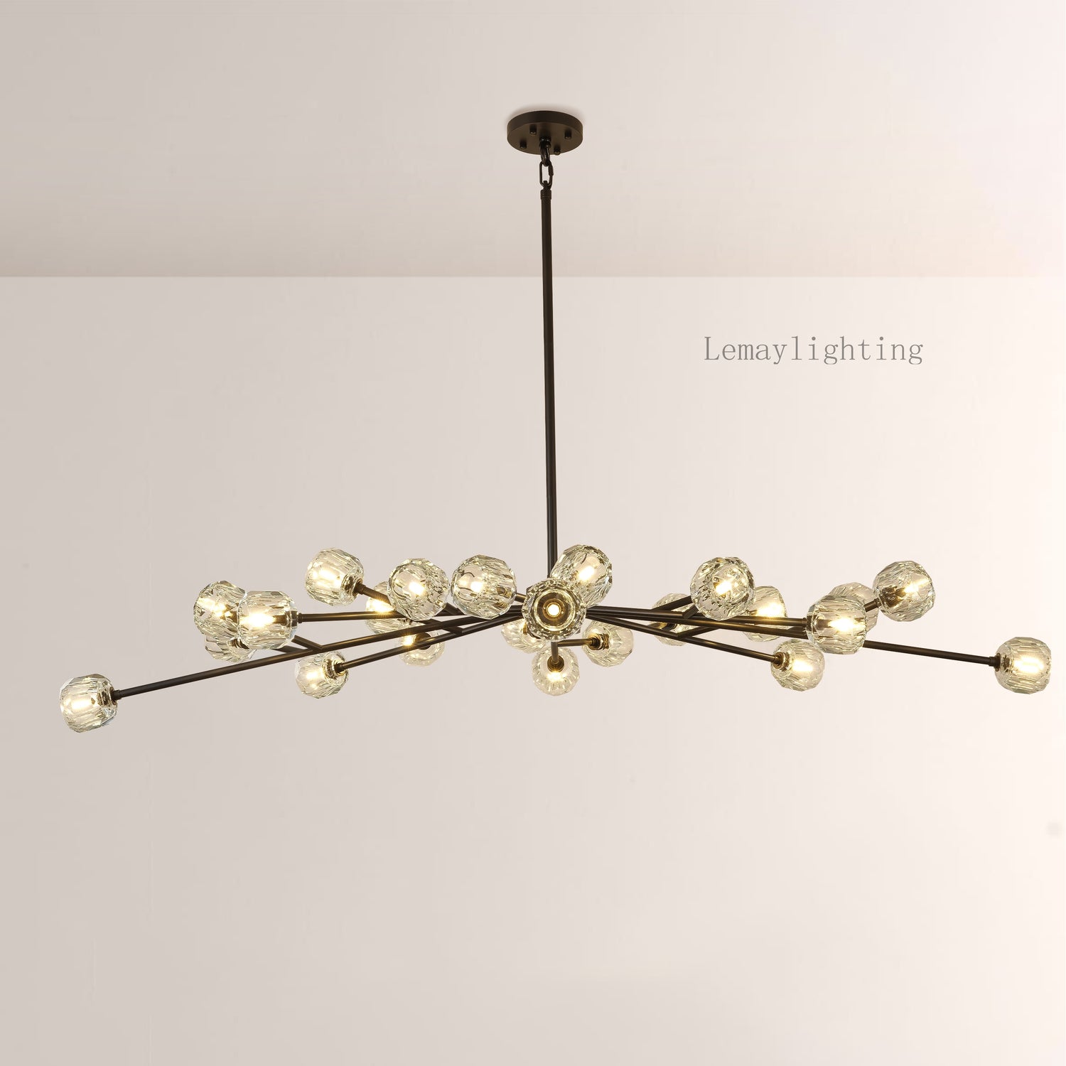 Sibole Glass Oval Chandelier 72"