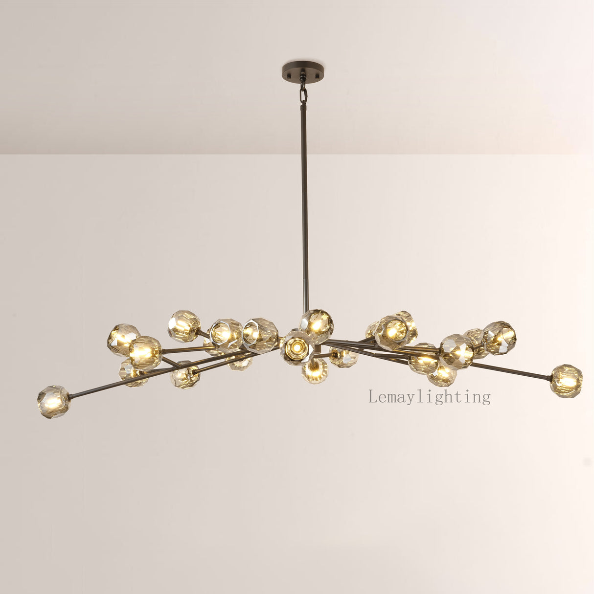 Sibole Glass Oval Chandelier 72"