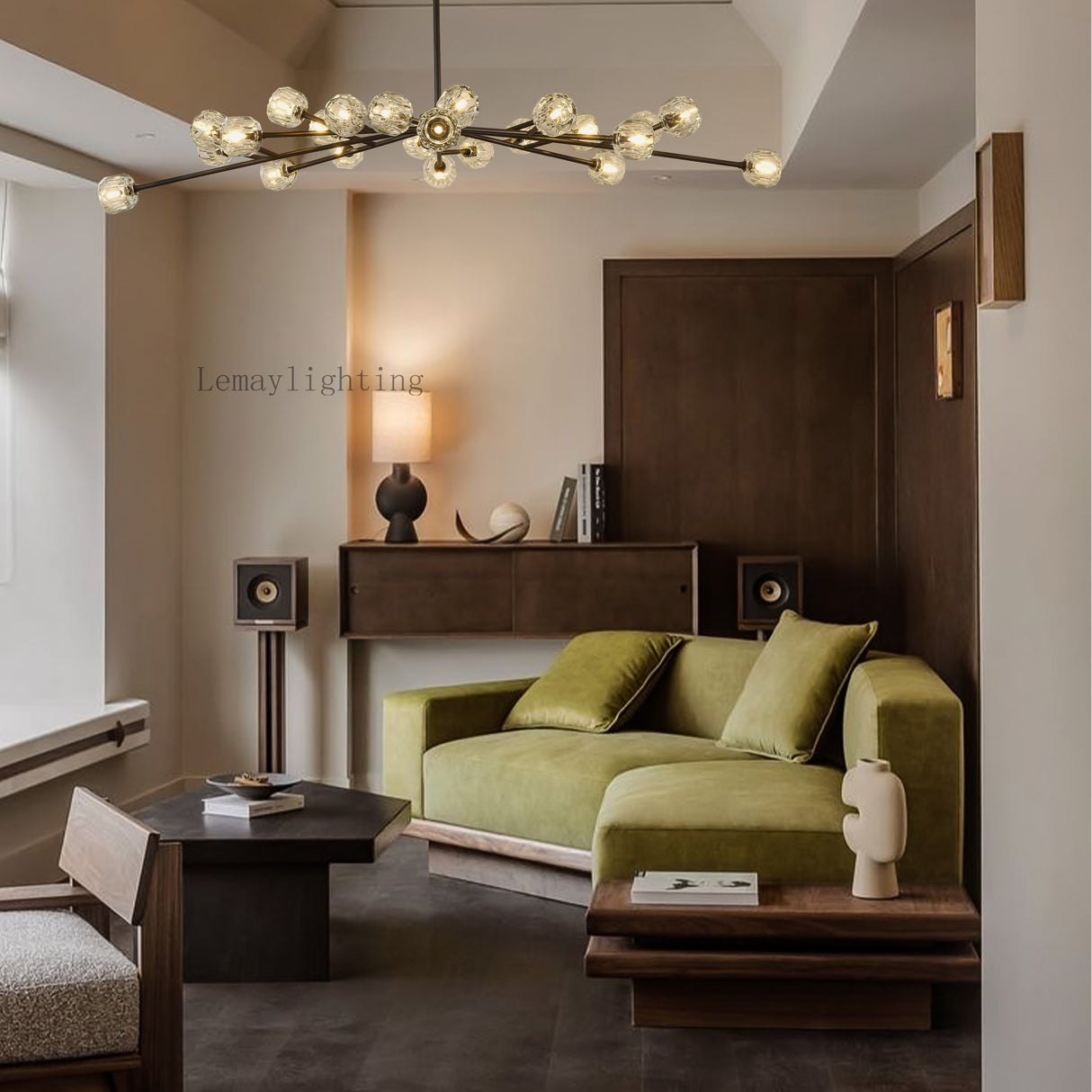 Sibole Glass Oval Chandelier 72"